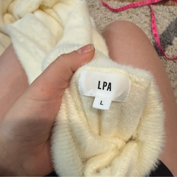 Revolve LPA Surrey Turtleneck Sweater Dress in Ivory - Picture 10 of 11